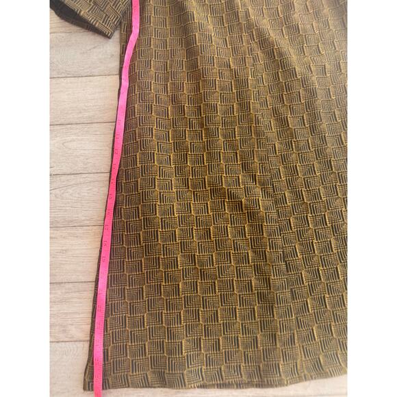 Cotelac France Shift Dress Gold and Black Size S Designer - Picture 6 of 12